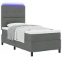 Cama con Resortes y Colchón & LED Gris Oscuro 90x200 cm Tela by , Beds and slatted bases - Ref: Foro24-3342838, Price: 383,30...