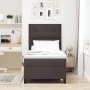 Cama con Somier con Colchón & Luz LED Marrón Oscuro 90x200 cm Tela by , Beds and slatted bases - Ref: Foro24-3342840, Price: ...