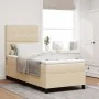 Cama de base de caja con colchón y LED crema 90x200 cm tela | Foro24.es | Tu tienda online para hogar, jardín y más Foro24.es