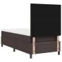 Cama con Somier con Colchón & Luz LED Marrón Oscuro 90x200 cm Tela by , Beds and slatted bases - Ref: Foro24-3342840, Price: ...