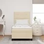 Cama de base de caja con colchón y LED crema 90x200 cm tela | Foro24.es | Tu tienda online para hogar, jardín y más Foro24.es