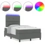 Cama con Box Spring con colchón y luz LED Gris oscuro 120x200 cm Tela | Foro24.es | Tu tienda online para hogar, jardín y más Foro24.es