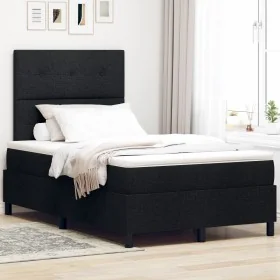 Cama con base y colchón y luz LED negra 120x200