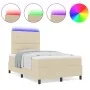 Cama con base y colchón LED crema 120x200 cm tela | Foro24.es | Tu tienda online para hogar, jardín y más Foro24.es