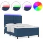 Cama Box Spring con Colchón & Luz LED Azul 160x200 cm Tela | Foro24.es | Tu tienda online para hogar, jardín y más Foro24.es