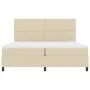 Cama con Box Spring y Colchón LED Crema 200x200 cm Tela | Foro24.es | Tu tienda online para hogar, jardín y más Foro24.es