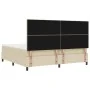 Cama con Box Spring y Colchón LED Crema 200x200 cm Tela | Foro24.es | Tu tienda online para hogar, jardín y más Foro24.es