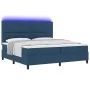 Cama con sommier con colchón y LED azul 200x200 cm de tela | Foro24.es | Tu tienda online para hogar, jardín y más Foro24.es