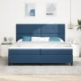 Cama con sommier con colchón y LED azul 200x200 cm de tela | Foro24.es | Tu tienda online para hogar, jardín y más Foro24.es