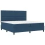 Cama con sommier con colchón y LED azul 200x200 cm de tela | Foro24.es | Tu tienda online para hogar, jardín y más Foro24.es