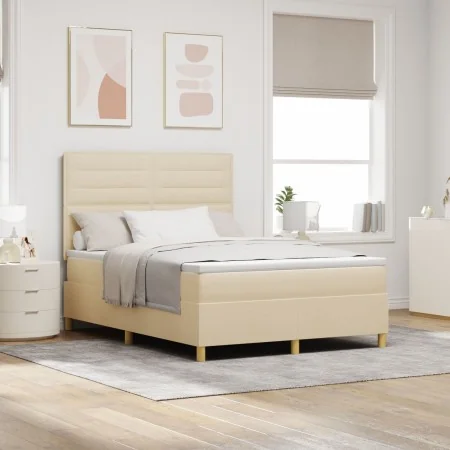 Colchón box spring Crema Tela 140 x 190 cm Colchón Rectangular | Foro24.es | Tu tienda online para hogar, jardín y más Foro24.es
