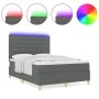 Cama con somier y colchón & LED Gris Oscuro 140x200 cm Tela | Foro24.es | Tu tienda online para hogar, jardín y más Foro24.es