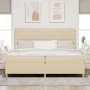 Cama con Somier y Colchón & LED Crema 200x200 cm Tela | Foro24.es | Tu tienda online para hogar, jardín y más Foro24.es