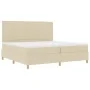 Cama con Somier y Colchón & LED Crema 200x200 cm Tela | Foro24.es | Tu tienda online para hogar, jardín y más Foro24.es