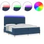 Cama con Somier y Colchón & LED Azul 200x200 cm Tela | Foro24.es | Tu tienda online para hogar, jardín y más Foro24.es