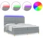 Estructura de Cama con Colchón Gris Claro Tela 200 x 200 cm | Foro24.es | Tu tienda online para hogar, jardín y más Foro24.es