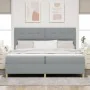 Estructura de Cama con Colchón Gris Claro Tela 200 x 200 cm | Foro24.es | Tu tienda online para hogar, jardín y más Foro24.es