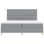 Estructura de Cama con Colchón Gris Claro Tela 200 x 200 cm | Foro24.es | Tu tienda online para hogar, jardín y más Foro24.es
