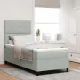 Cama Box Spring con Colchón y Luz LED Gris Claro 90x200 cm Terciopelo | Foro24.es | Tu tienda online para hogar, jardín y más Foro24.es