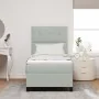 Cama Box Spring con Colchón y Luz LED Gris Claro 90x200 cm Terciopelo | Foro24.es | Tu tienda online para hogar, jardín y más Foro24.es