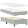 Cama Box Spring con Colchón y Luz LED Gris Claro 90x200 cm Terciopelo | Foro24.es | Tu tienda online para hogar, jardín y más Foro24.es