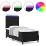 Cama Box Spring con Colchón y LED Negra 90x200 cm de Terciopelo | Foro24.es | Tu tienda online para hogar, jardín y más Foro24.es