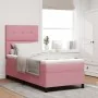 Cama con somier y colchón con LED Rosa 100x200 cm Terciopelo by , Beds and slatted bases - Ref: Foro24-3343297, Price: 344,04...