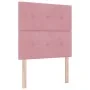 Cama con somier y colchón con LED Rosa 100x200 cm Terciopelo by , Beds and slatted bases - Ref: Foro24-3343297, Price: 344,04...