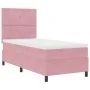Cama con somier y colchón con LED Rosa 100x200 cm Terciopelo by , Beds and slatted bases - Ref: Foro24-3343297, Price: 344,04...