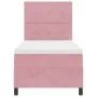 Cama con somier y colchón con LED Rosa 100x200 cm Terciopelo by , Beds and slatted bases - Ref: Foro24-3343297, Price: 344,04...