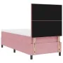 Cama con somier y colchón con LED Rosa 100x200 cm Terciopelo by , Beds and slatted bases - Ref: Foro24-3343297, Price: 344,04...
