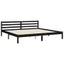 Estructura de cama con cabecero madera maciza negro 200x200 cm de vidaXL, Camas y somieres - Ref: Foro24-3194205, Precio: 196...