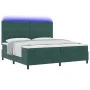 Cama con Somier y Colchón con LED Verde Oscuro 200x200 cm Terciopelo | Foro24.es | Tu tienda online para hogar, jardín y más Foro24.es
