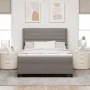 Cama box spring con colchón y LED Taupe 140x200 cm Tela | Foro24.es | Tu tienda online para hogar, jardín y más Foro24.es