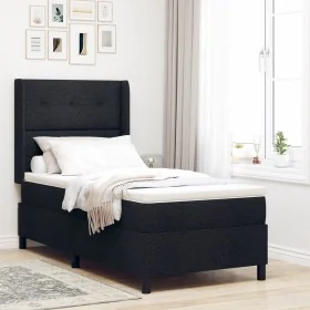 Cama Box Spring con Colchón y LED Negro 90x200 cm Tela by , Beds and slatted bases - Ref: Foro24-3343485, Price: 368,06 €, Di...