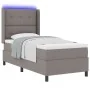 Cama Box Spring con colchón y LED Taupe 100x200 cm Funda | Foro24.es | Tu tienda online para hogar, jardín y más Foro24.es