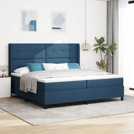 Cama de Box Spring con Colchón y LED Azul 200x200 cm Tela | Foro24.es | Tu tienda online para hogar, jardín y más Foro24.es