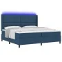 Cama de Box Spring con Colchón y LED Azul 200x200 cm Tela | Foro24.es | Tu tienda online para hogar, jardín y más Foro24.es