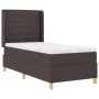 Cama Box Spring con Colchón y LED Marrón Oscuro 90x200 cm Tela | Foro24.es | Tu tienda online para hogar, jardín y más Foro24.es