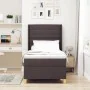 Cama Box Spring con Colchón y LED Marrón Oscuro 90x200 cm Tela | Foro24.es | Tu tienda online para hogar, jardín y más Foro24.es