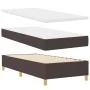 Cama Box Spring con Colchón y LED Marrón Oscuro 90x200 cm Tela | Foro24.es | Tu tienda online para hogar, jardín y más Foro24.es