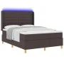 Cama con Somier y Colchón LED Marrón Oscuro 140x200 cm Tela | Foro24.es | Tu tienda online para hogar, jardín y más Foro24.es