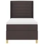 Cama Box Spring con Colchón y LED Marrón Oscuro 90x200 cm Tela | Foro24.es | Tu tienda online para hogar, jardín y más Foro24.es