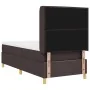Cama Box Spring con Colchón y LED Marrón Oscuro 90x200 cm Tela | Foro24.es | Tu tienda online para hogar, jardín y más Foro24.es