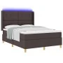 Cama con somier de y colchón & LED Marrón Oscuro 140x190 cm Tela | Foro24.es | Tu tienda online para hogar, jardín y más Foro24.es