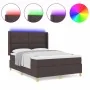 Cama con somier de y colchón & LED Marrón Oscuro 140x190 cm Tela | Foro24.es | Tu tienda online para hogar, jardín y más Foro24.es