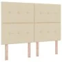 Cama Box Spring con colchón y LED Crema 160x200 cm Tela | Foro24.es | Tu tienda online para hogar, jardín y más Foro24.es