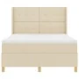 Cama Box Spring con colchón y LED Crema 160x200 cm Tela | Foro24.es | Tu tienda online para hogar, jardín y más Foro24.es