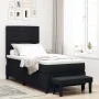 Cama Box Spring con Colchón y Banco Negro 90x200 cm Tela de , Camas y somieres - Ref: Foro24-3343962, Precio: 381,62 €, Descu...