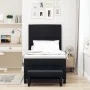 Cama Box Spring con Colchón y Banco Negro 90x200 cm Tela de , Camas y somieres - Ref: Foro24-3343962, Precio: 381,62 €, Descu...